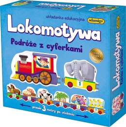 Puzzle Lokomotywa Podróże z Cyferkami Adamigo