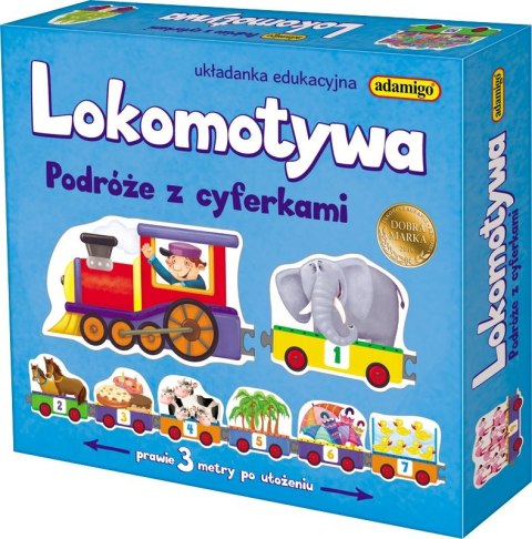 Puzzle Lokomotywa Podróże z Cyferkami Adamigo