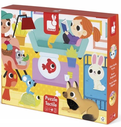 Puzzle Sensoryczne Zwierzęta Domowe Janod 20 el.