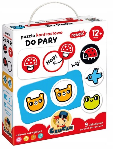 Puzzle kontrastowe Do pary dla dzieci 12m+ Czuczu