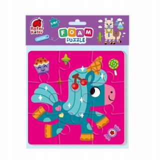Puzzle piankowe 2w1 Jednorożec i Lama 3+ Roter