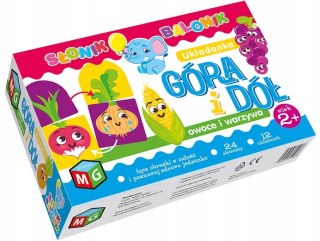 Układanka Góra i Dół Owoce Warzywa Puzzle do Pary