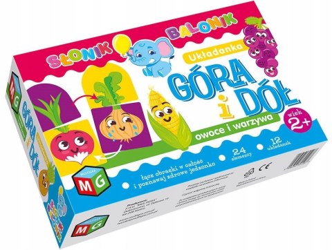 Układanka Góra i Dół Owoce Warzywa Puzzle do Pary