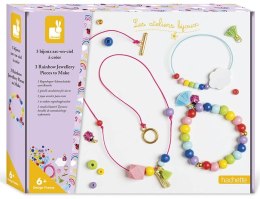 Zestaw kreatywny Tęczowe koraliki 6+, Janod