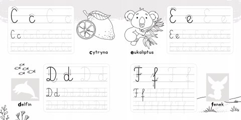 Zgadywanie doklejanie Literki Naklejki