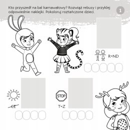 Zgadywanie doklejanie Rebusy Naklejki Zagadki