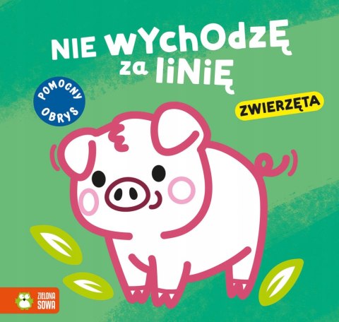 Zwierzęta Nie wychodzę za linię gruby obrys Zielona Sowa