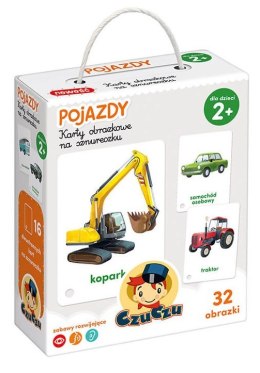 CzuCzu Karty obrazkowe na sznureczku Pojazdy 2+