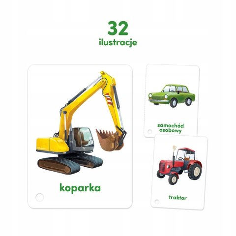 CzuCzu Karty obrazkowe na sznureczku Pojazdy 2+