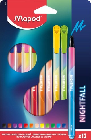 Flamastry Pisaki Nightfall 12 szt Maped 844400