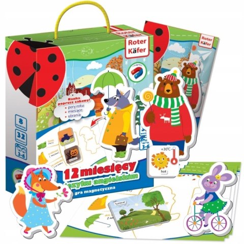 Gra Magnetyczna 12 miesięcy w języku angielskim 3+ Roter