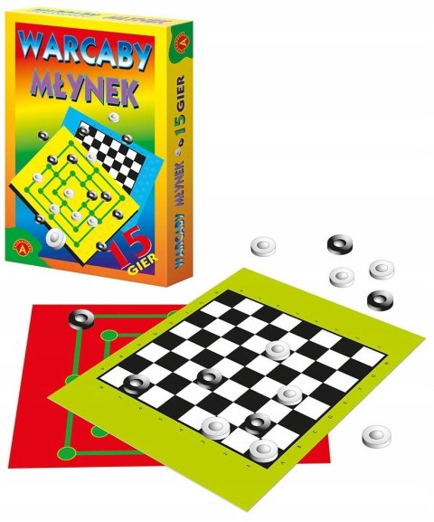 Gra Planszowa Warcaby Młynek 2w1 Alexander