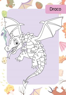 Kolorowanka z tatuażami. Smoki 16 Tatuaży