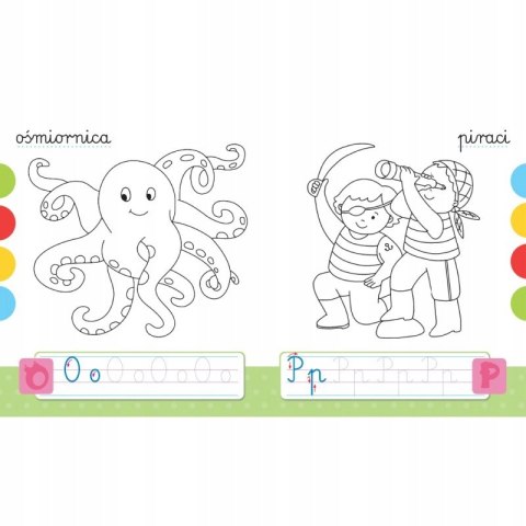 Koloruję i piszę Literki Edukacyjna malowanka Aksjomat