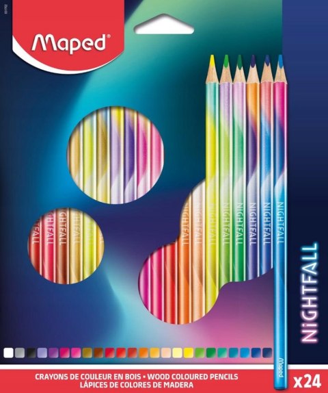 Kredki ołówkowe Nightfall 24 szt Maped 831702