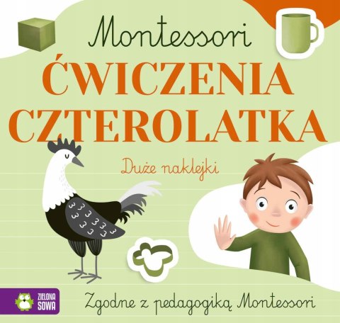Książeczka Montessori. Ćwiczenia czterolatka Zielona Sowa
