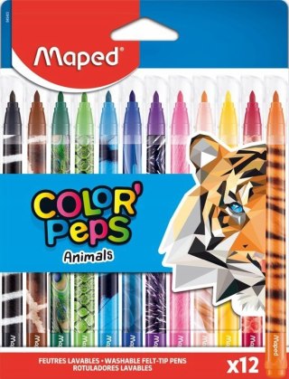 Maped Flamastry kolorowe Animals 845403, 12 szt.