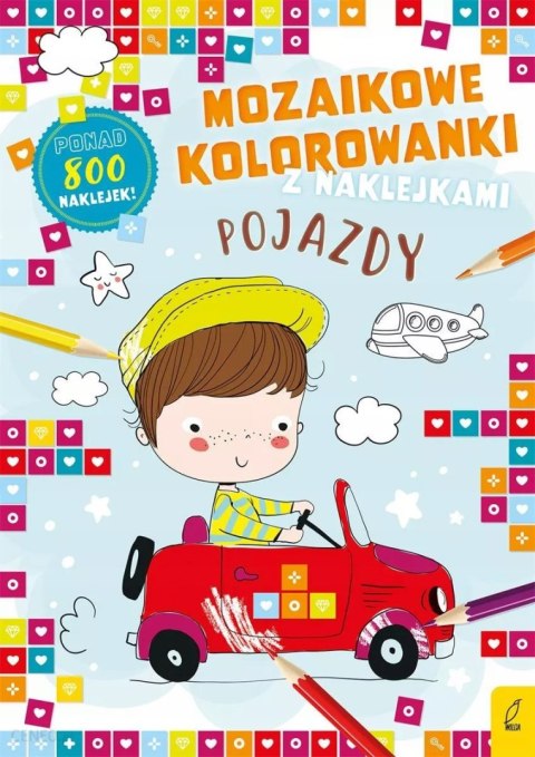 Pojazdy Mozaikowe kolorowanki Mozaiki