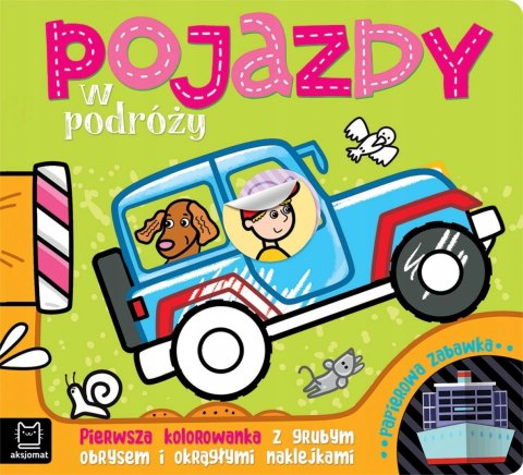 Pojazdy W Podróży Kolorowanka Gruby Obrys Naklejki Aksjomat