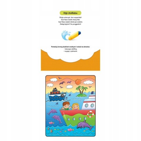 Pokoloruj i znajdź w Podróży Malowanka Wodna+Pisak Aksjomat