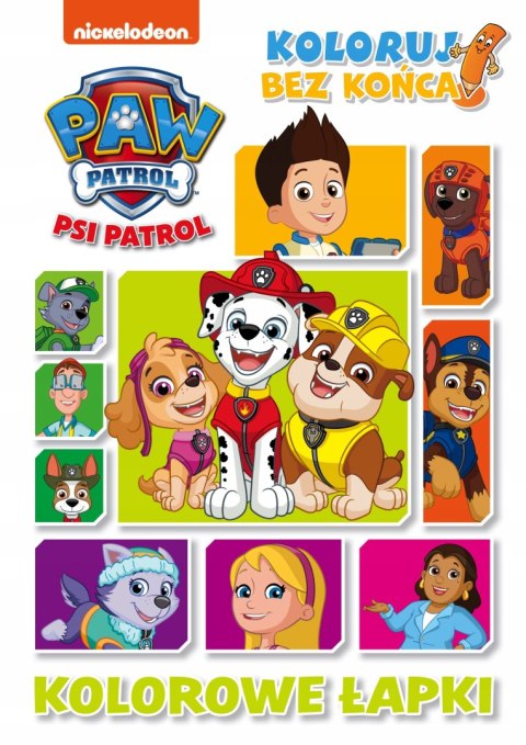 Psi Patrol Koloruj bez końca Kolorowe łapki