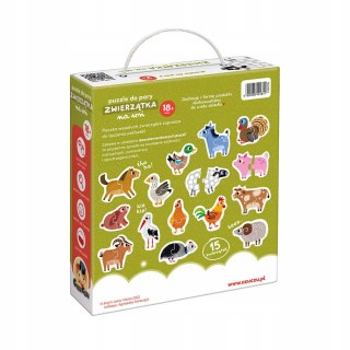 Puzzle do pary Zwierzątka na wsi Czuczu 18m+