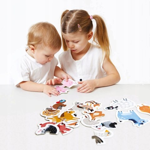 Puzzle do pary Zwierzątka na wsi Czuczu 18m+