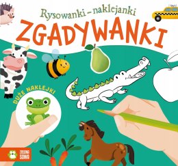 Rysowanki-naklejanki. Zgadywanki Duże Naklejki Zielona Sowa