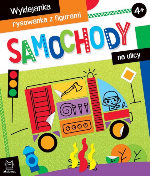 Samochody na ulicy Wyklejanka rysowanka z figurami Aksjomat
