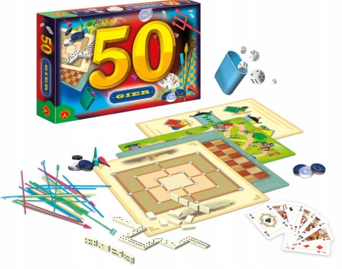 Świat 50 Gier Planszowych Alexander Warcaby Bierki