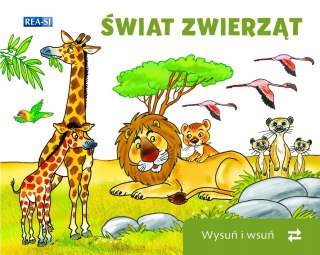 Świat zwierząt Wysuń/wsuń Książeczka Ruchoma