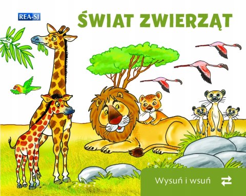 Świat zwierząt Wysuń/wsuń Książeczka Ruchoma