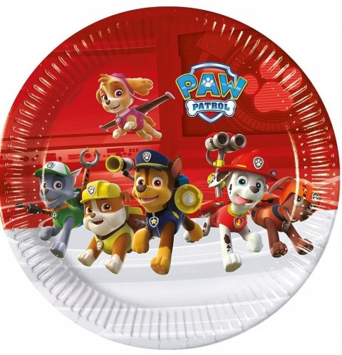 Talerzyki papierowe Psi Patrol 23 cm 8 szt