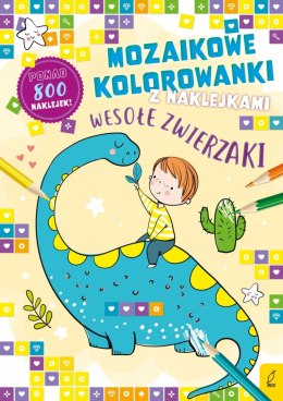 Wesołe zwierzaki Mozaikowe kolorowanki Mozaiki