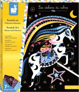 Zestaw Do zdrapywania Konie i jednorożce Janod 7+