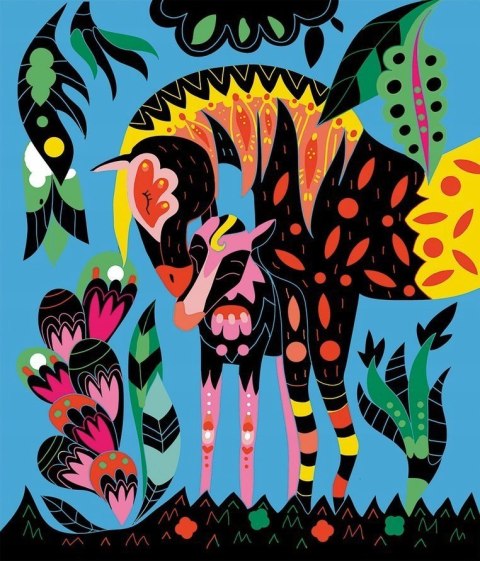 Zestaw Do zdrapywania Konie i jednorożce Janod 7+