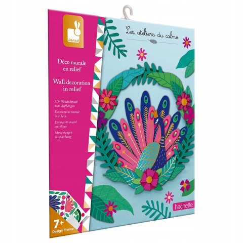 Zestaw Papierowy wieniec na ścianę Paw 7+, Janod