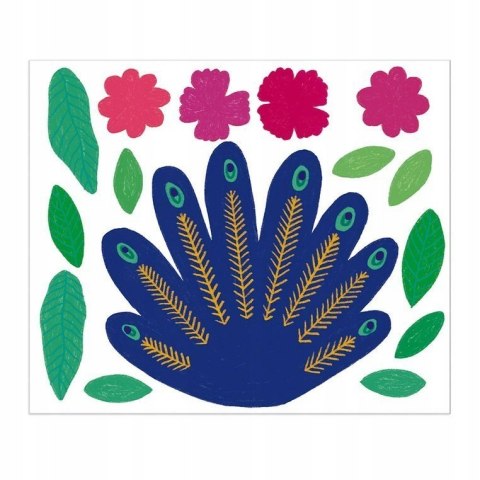 Zestaw Papierowy wieniec na ścianę Paw 7+, Janod