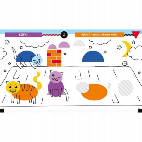 Zwierzęta na wsi Wyklejanka rysowanka z figurami Aksjomat