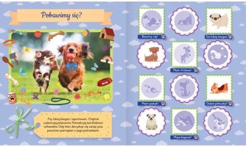 Album z naklejkami. Wesołe Pieski Psy Pies Aksjomat