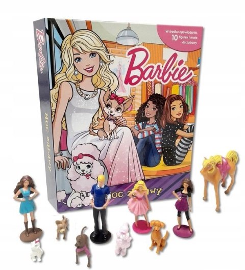 Barbie Moc Zabawy 10 Figurek + Mata do Zabawy