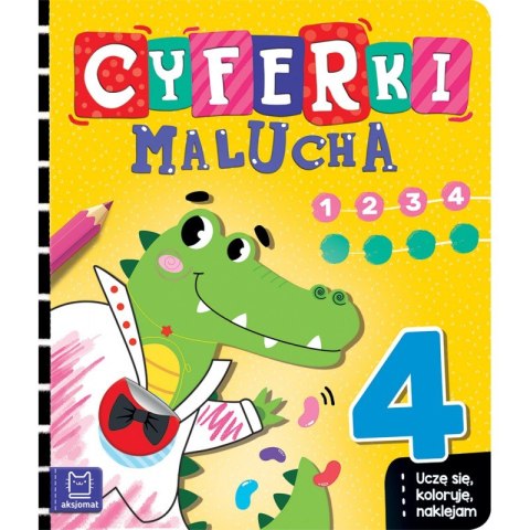 Cyferki Malucha Uczę się koloruję naklejam Aksjomat