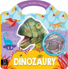 Dinozaury Poznaję nazywam opowiadam Książeczka Aksjomat