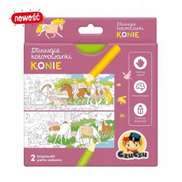 Dłuuugie kolorowanki Konie 4+ Czuczu Malowanka