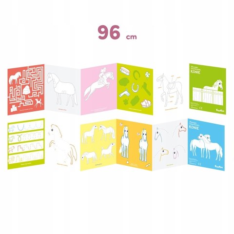 Dłuuugie kolorowanki Konie 4+ Czuczu Malowanka