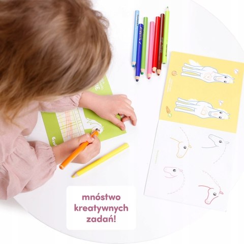 Dłuuugie kolorowanki Konie 4+ Czuczu Malowanka