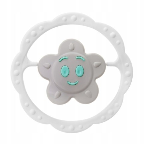 Grzechotka Sensoryczna Kwiatek Miętowo Szary Tullo