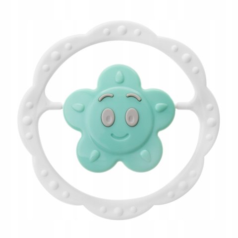 Grzechotka Sensoryczna Kwiatek Miętowo Szary Tullo