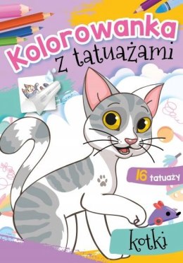 Kolorowanka z tatuażami Kotki 16 Tatuaży Tatuaże