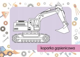 Kolorowanka z tatuażami Maszyny budowlane Tatuaże